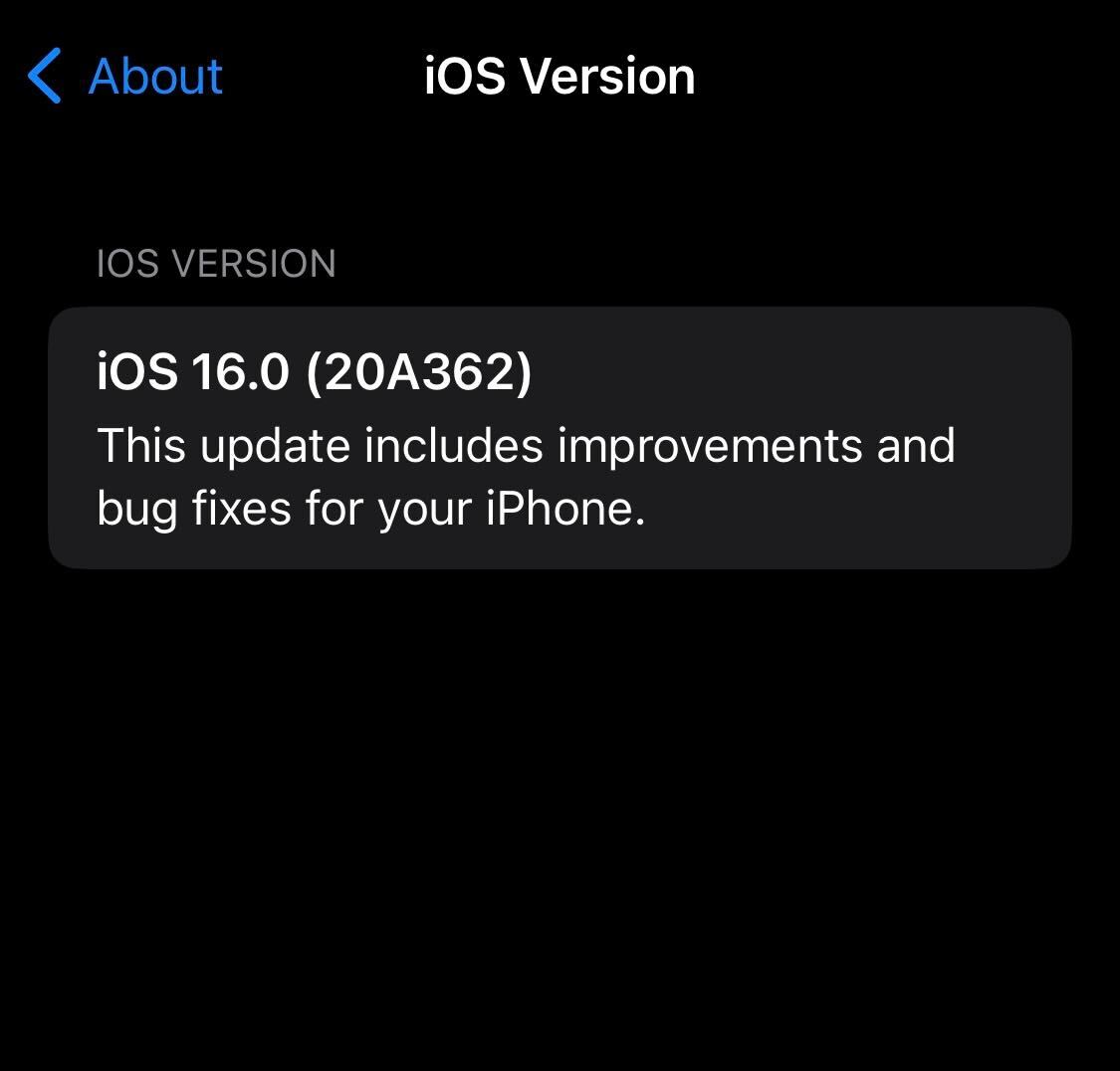 Tetapan iOS 16 pada iPhone