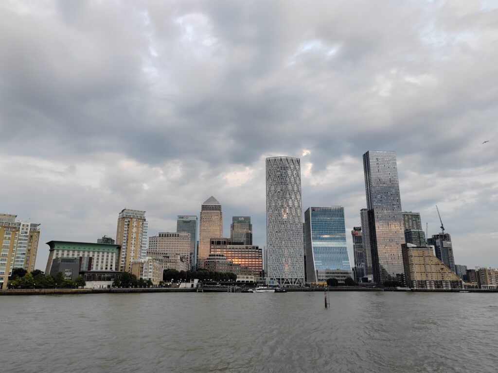 Honor 70 picture of Canary Wharf