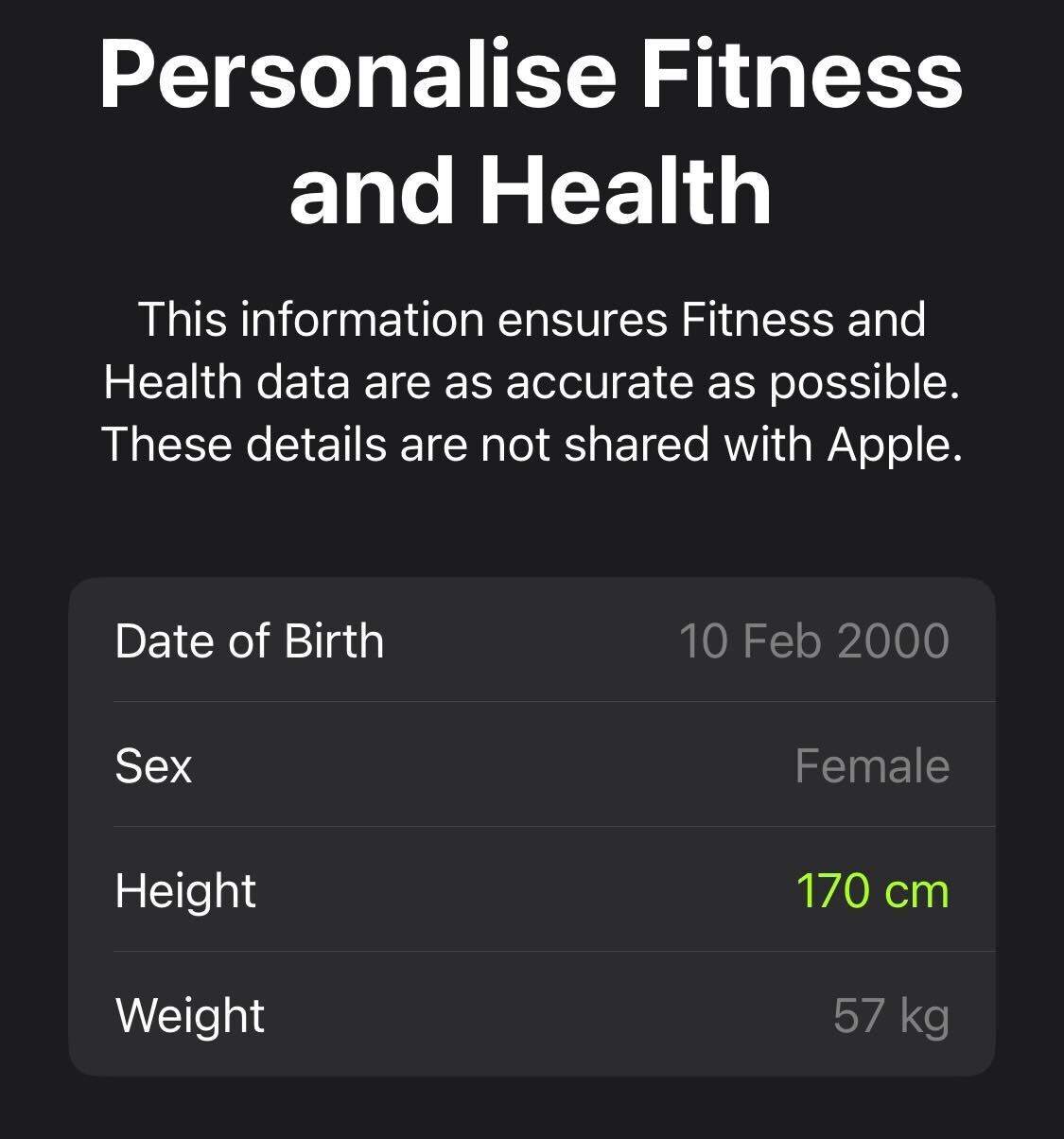 Fitness details in iOS 16