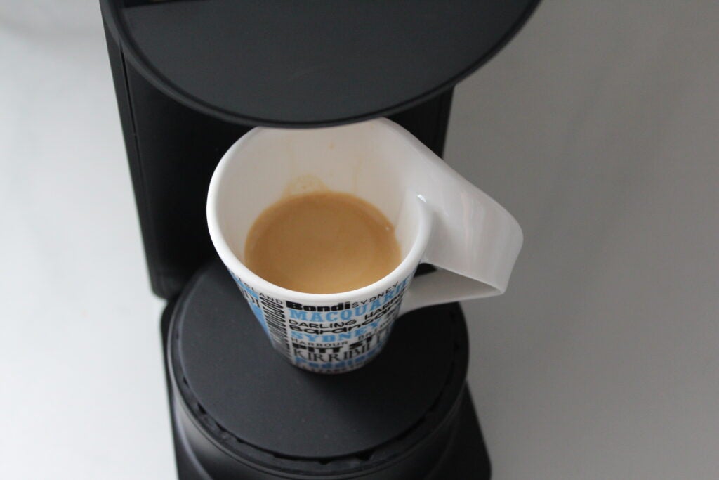 Coffee prepared in the Morning Machine coffee maker