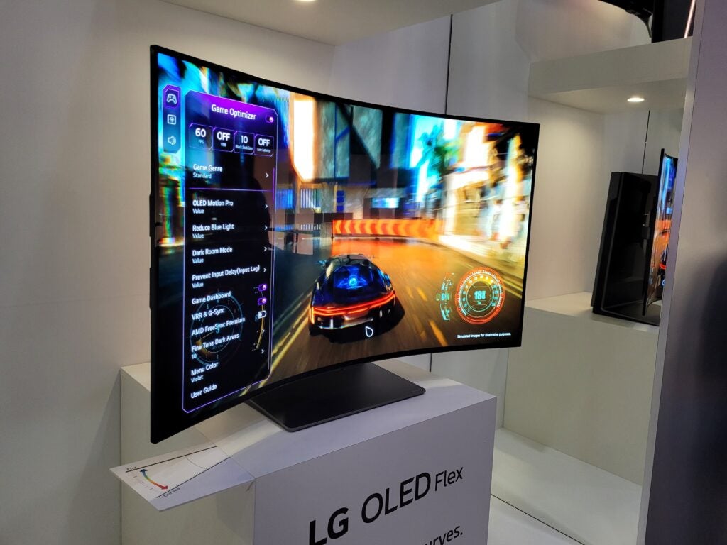 The game features on the LG TV