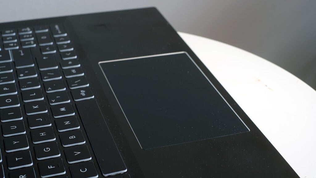 A look at the laptop's trackpad