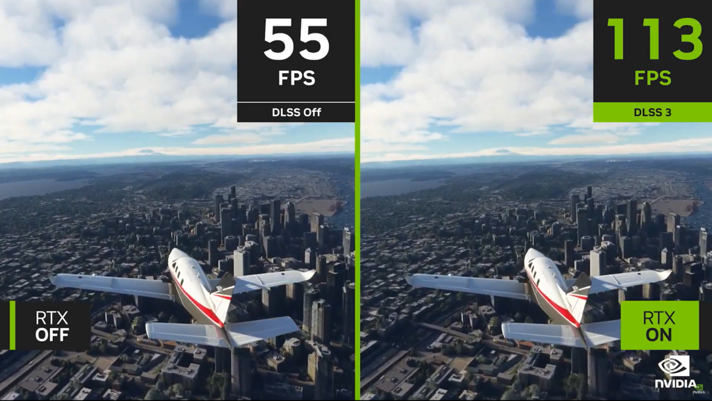 Microsoft Flight Sim dengan DLSS 3