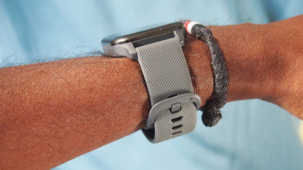 The watch strap on the Garmin Venu Sq 2