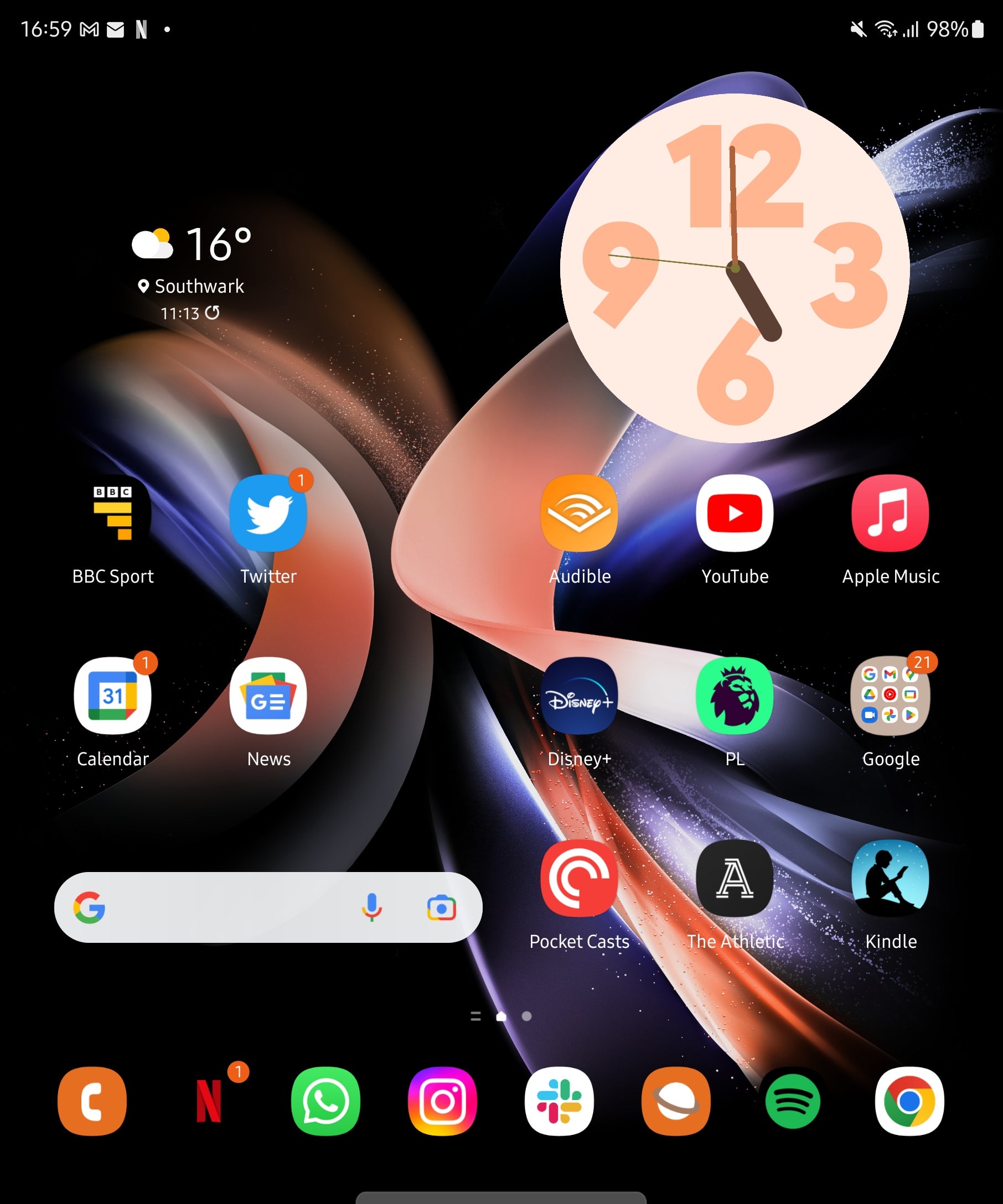 Go to home screen