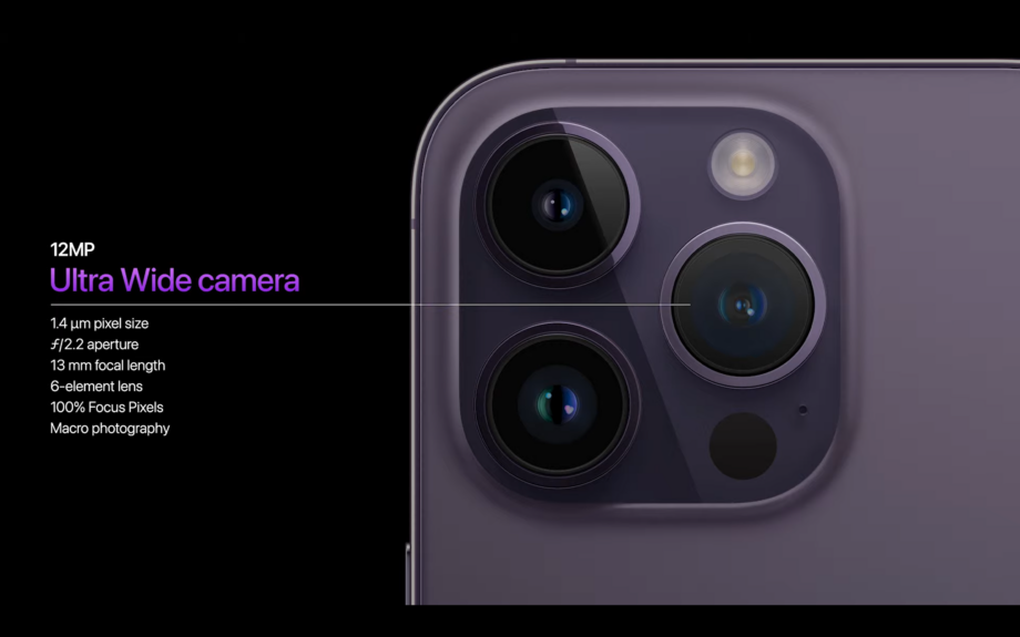 iPhone 14 Pro camera set up