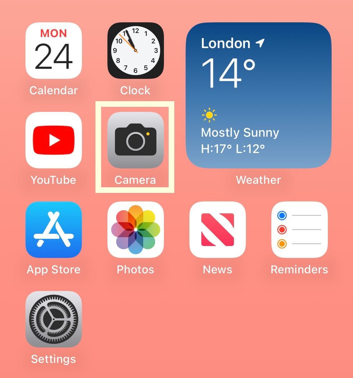 Camera app in iOS 16
