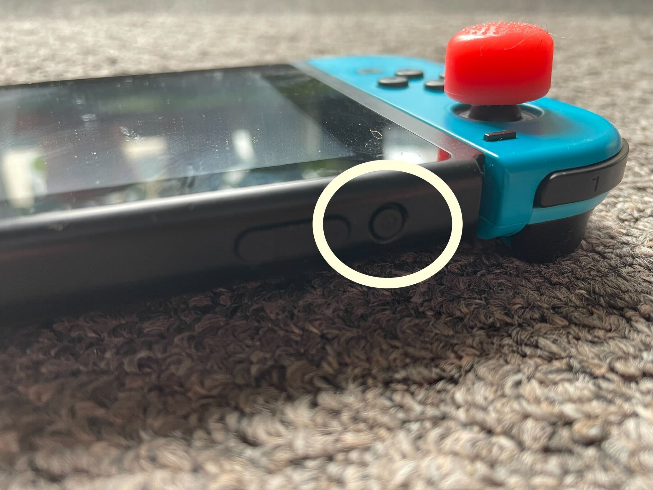 Power button on the Switch