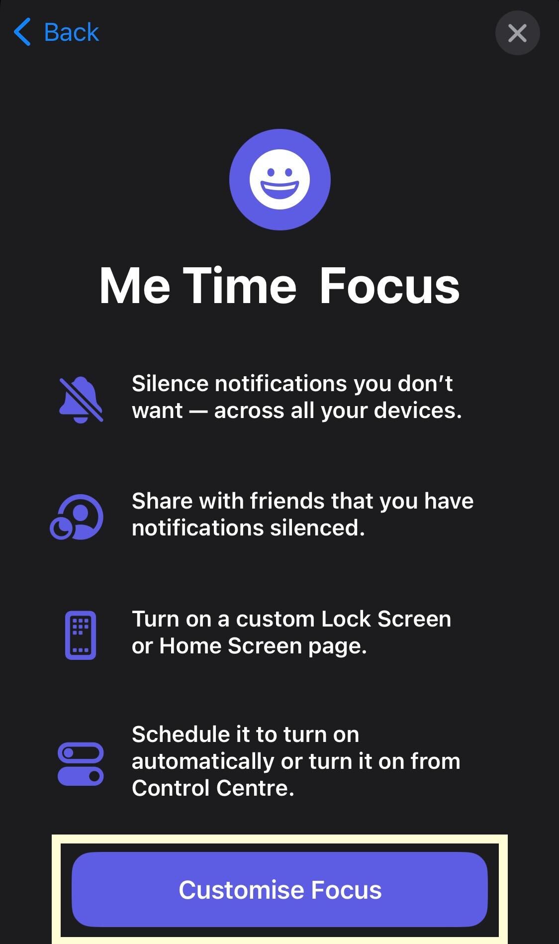 How to set up focus on iPhone