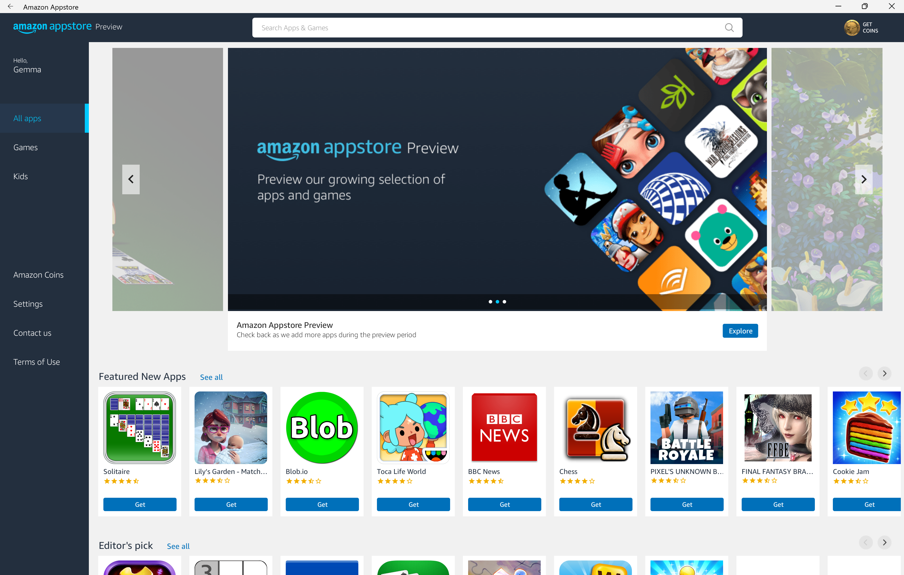 Use the Amazon Appstore
