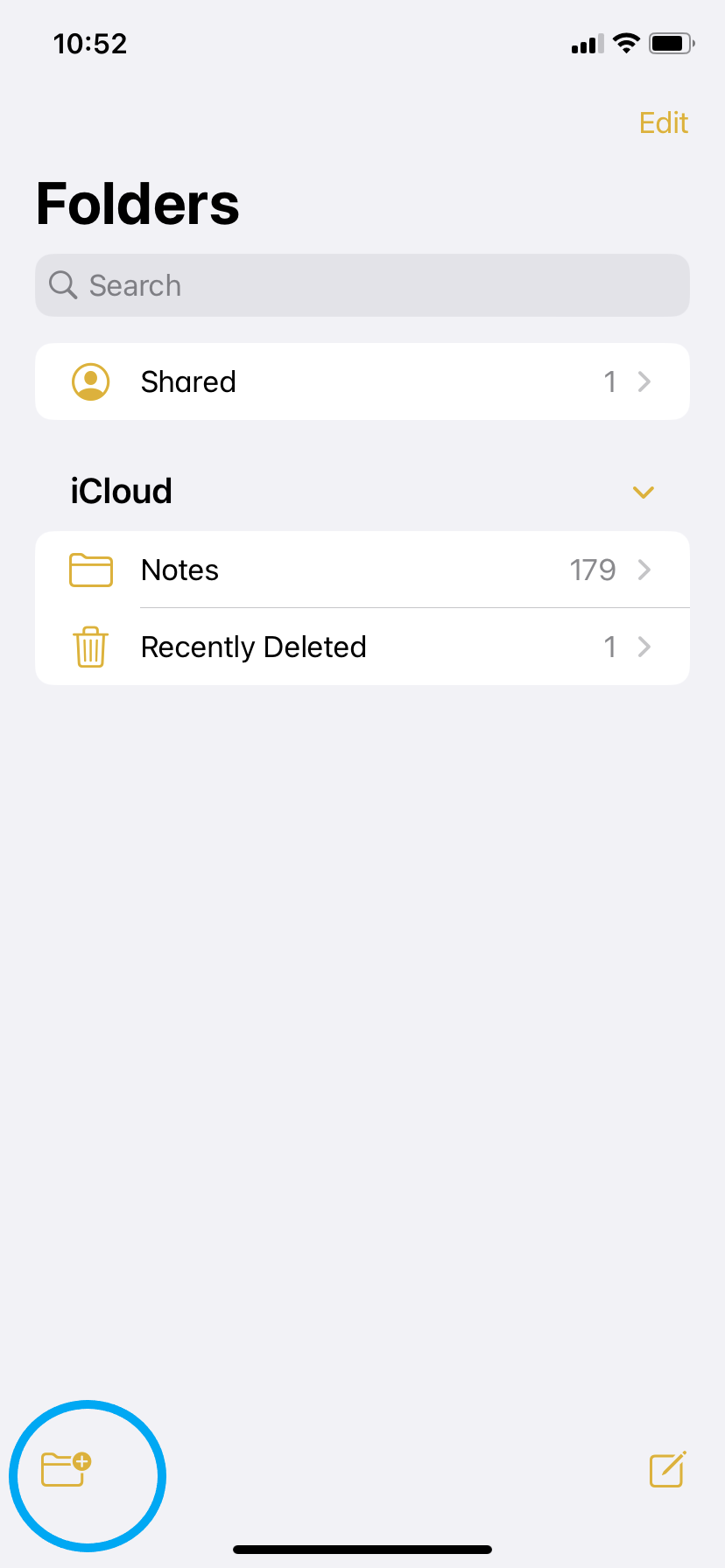 Cara menggunakan Folder Pintar dalam apl Nota iOS