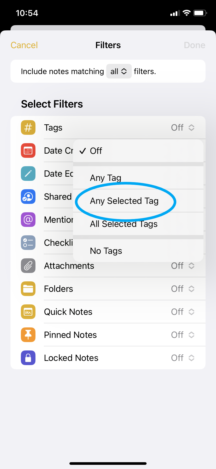 How to use Smart Folders in the iOS Notes app