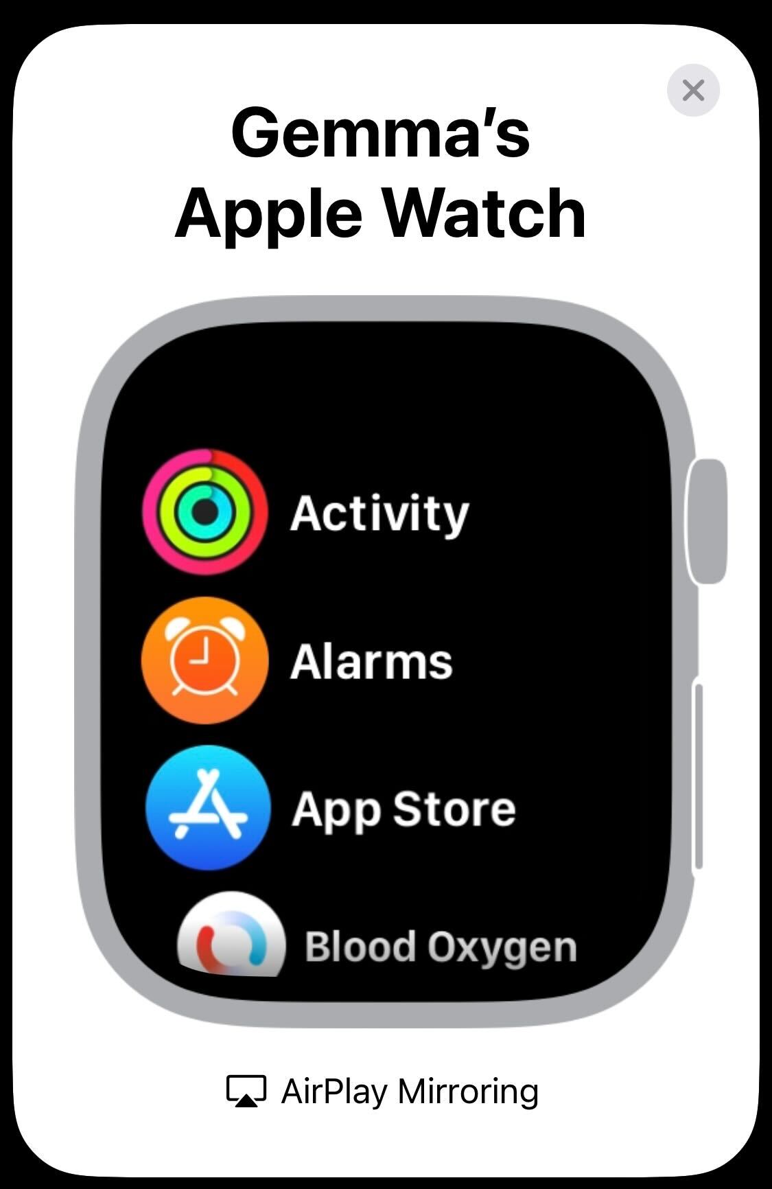 Apple Watch toggle feature