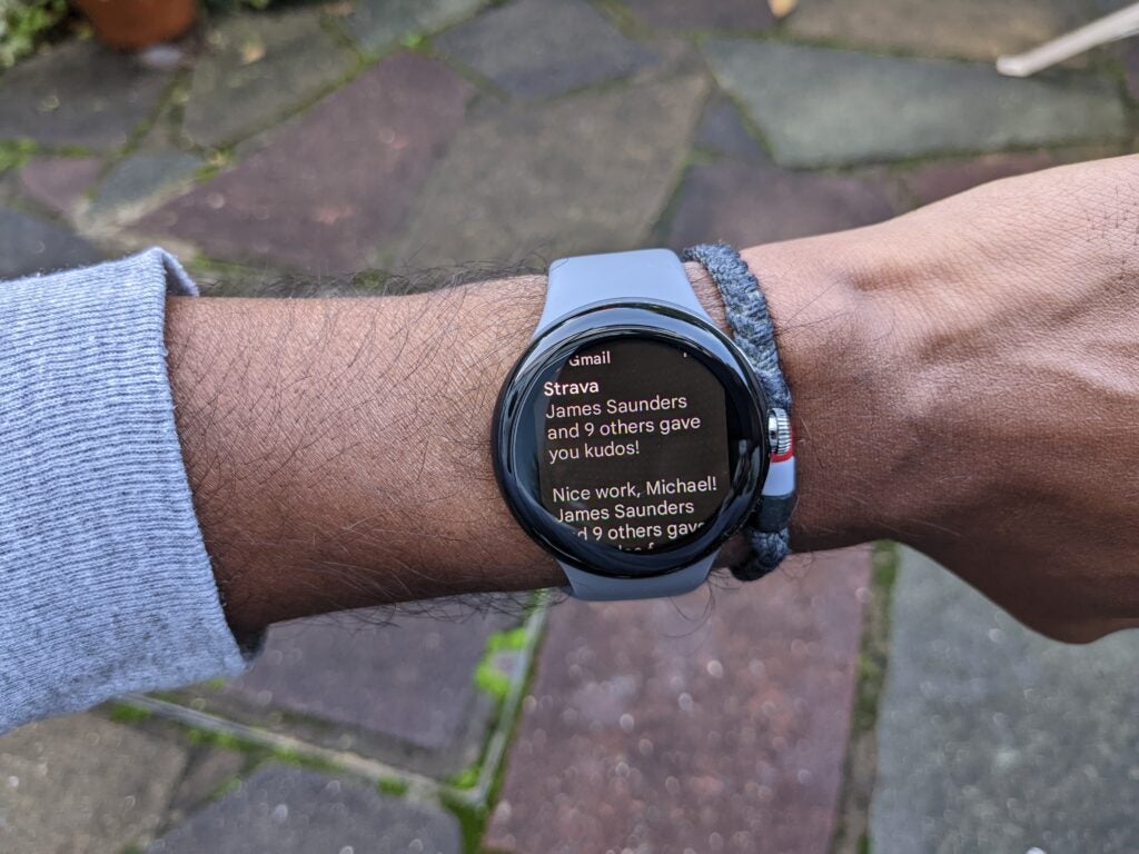 Email notifications on the Google Pixel Watch