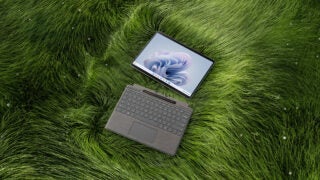 The Surface Pro 9 in some grass