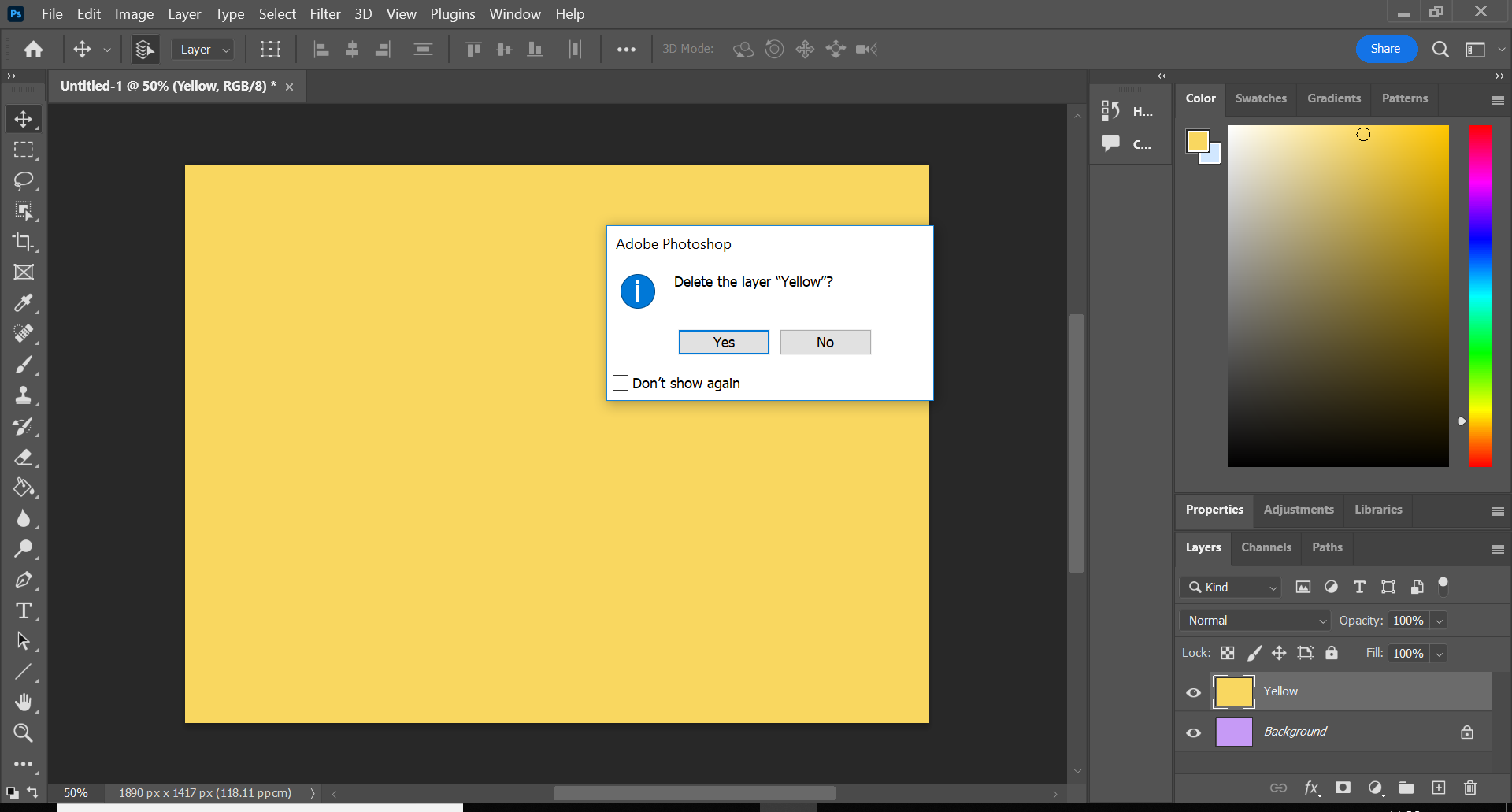 how to delete a layer in photoshop