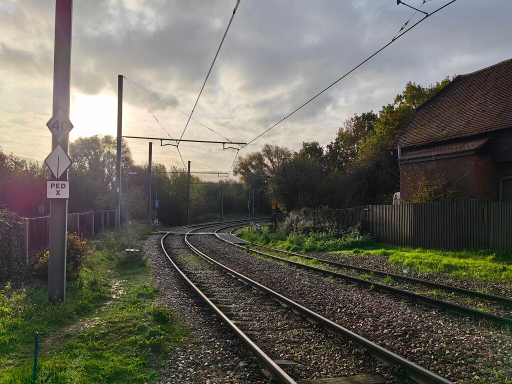 Photo of some train tracks, taken with the Huawei Mate 50 Pro