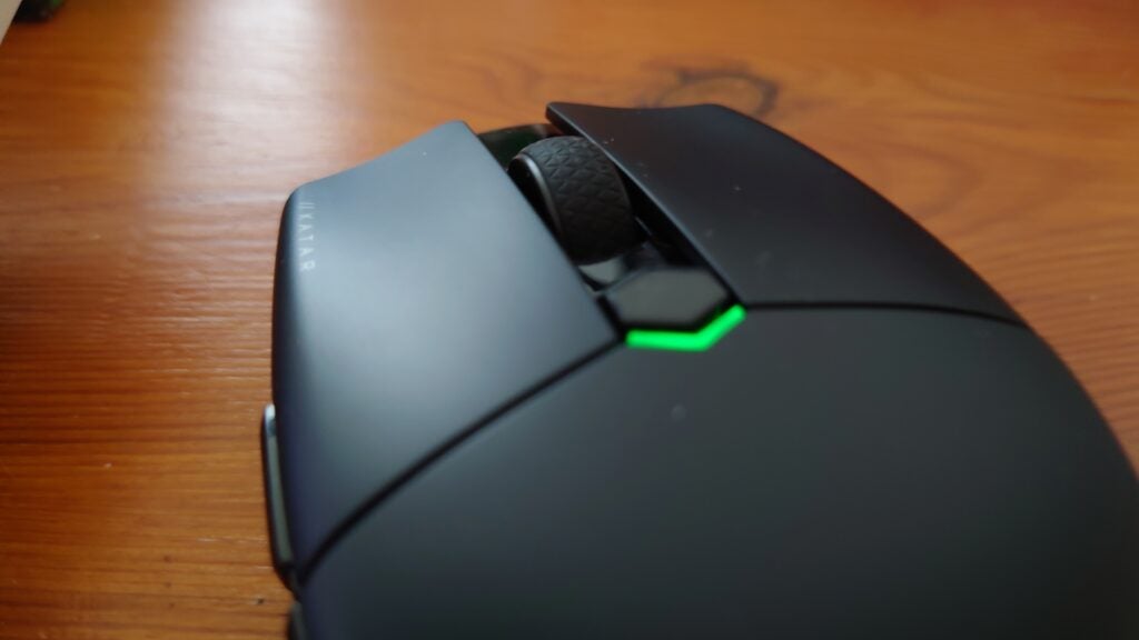 Close-up of the Corsair Katar Elite Wireless mouse