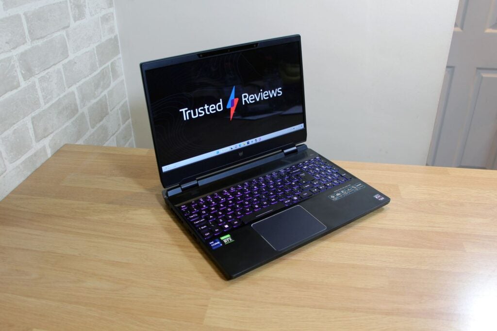 The Acer Predator Helios 300 SpatialLabs Edition laptop on a desk