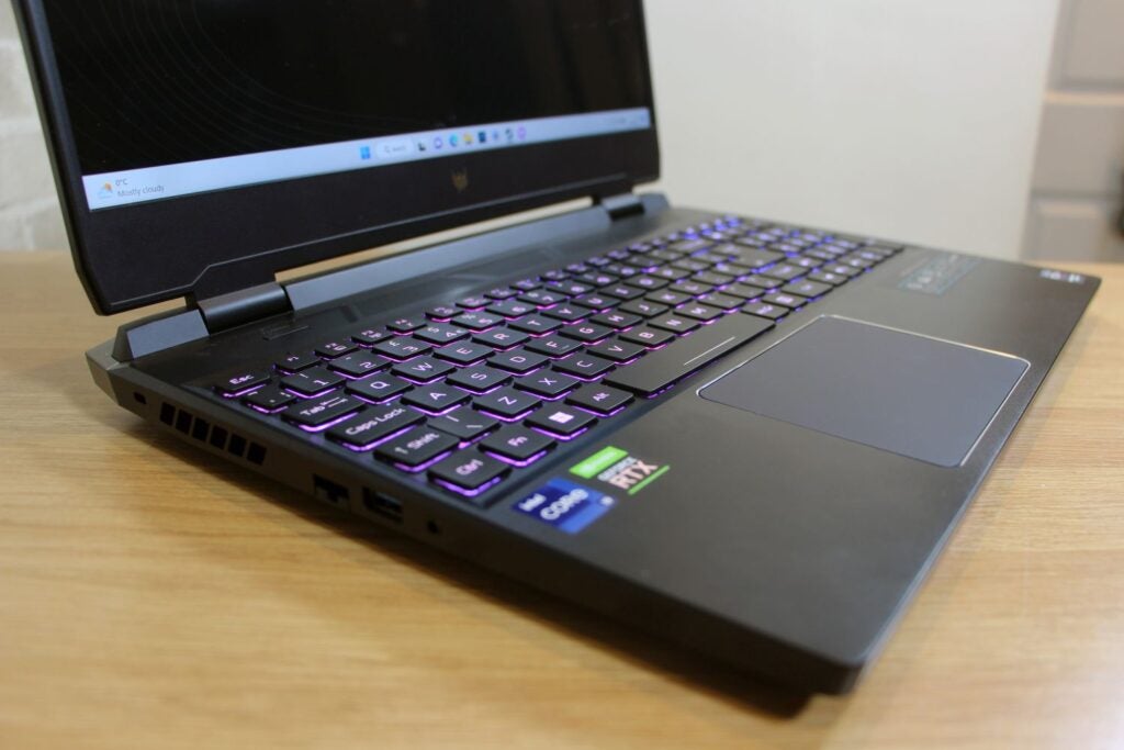 The Acer Predator Helios 300 SpatialLabs Edition keyboard