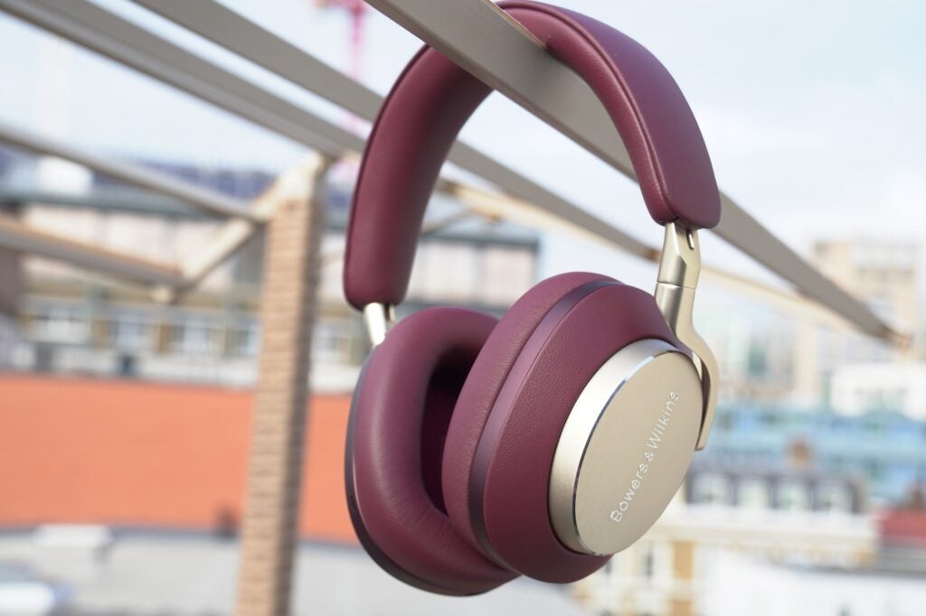 Bowers Wilkins Px8 Burgundy hanging