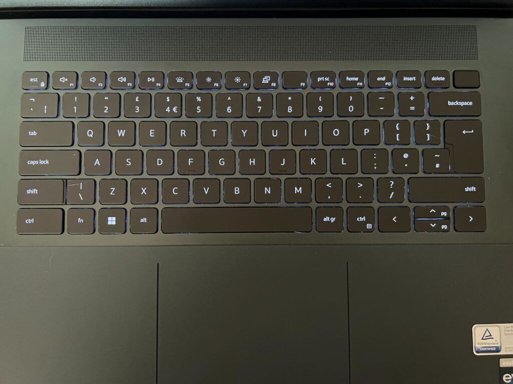 Keyboard on the Dell Inspiron 16 Plus