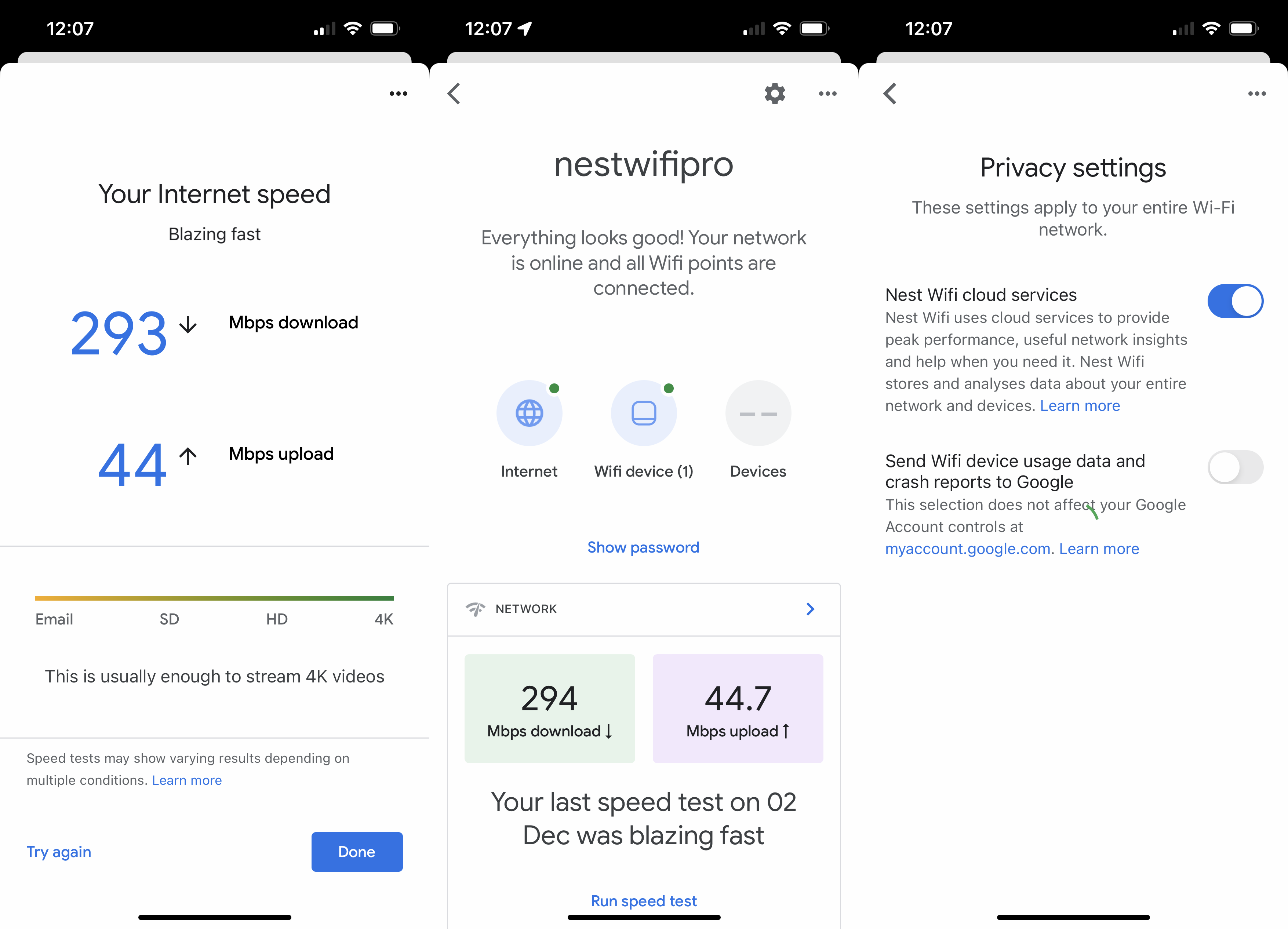 Google Nest Wifi Pro main app