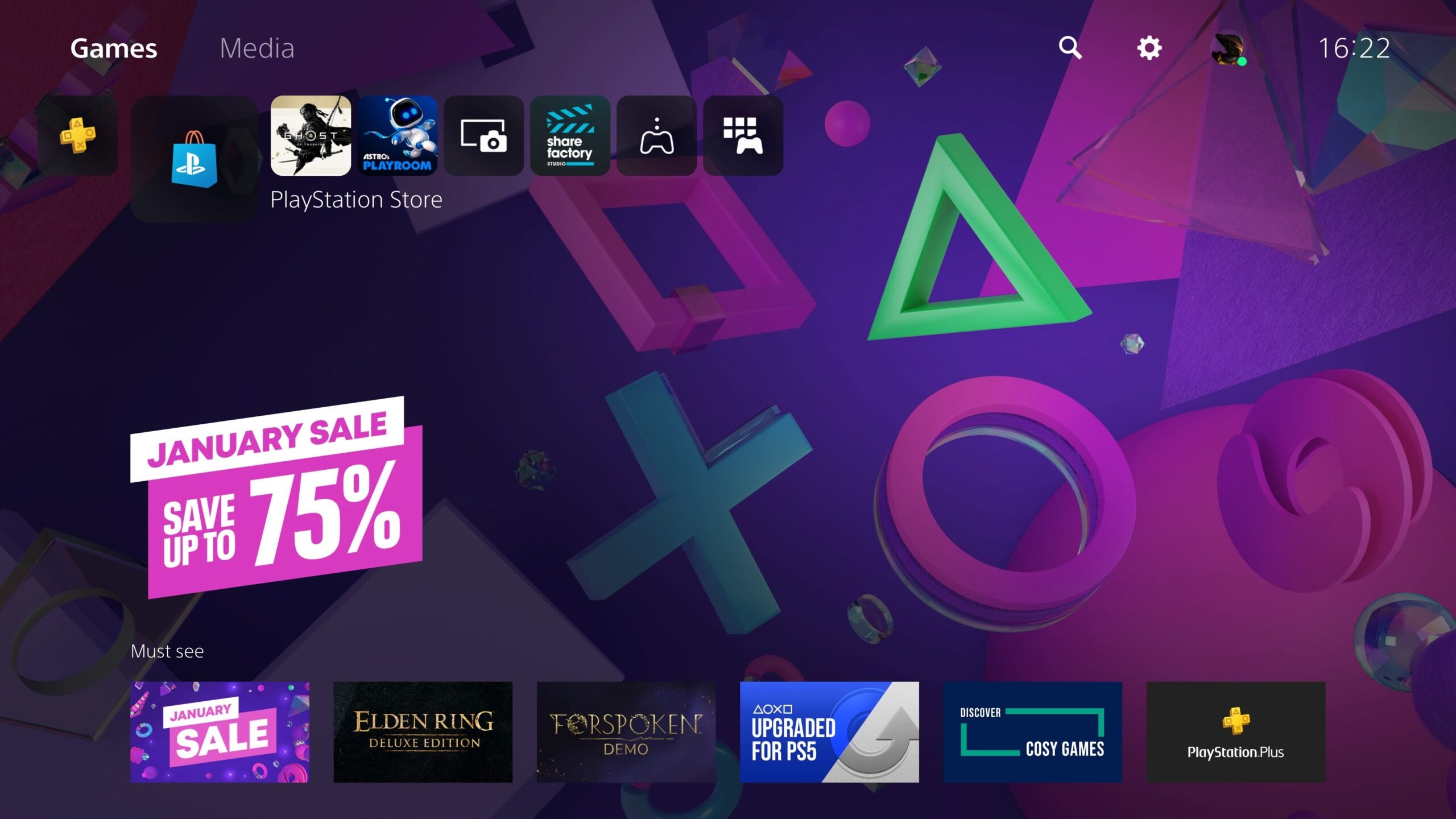 When on the PlayStation Store, scroll down to bring up the contextual menu for the store