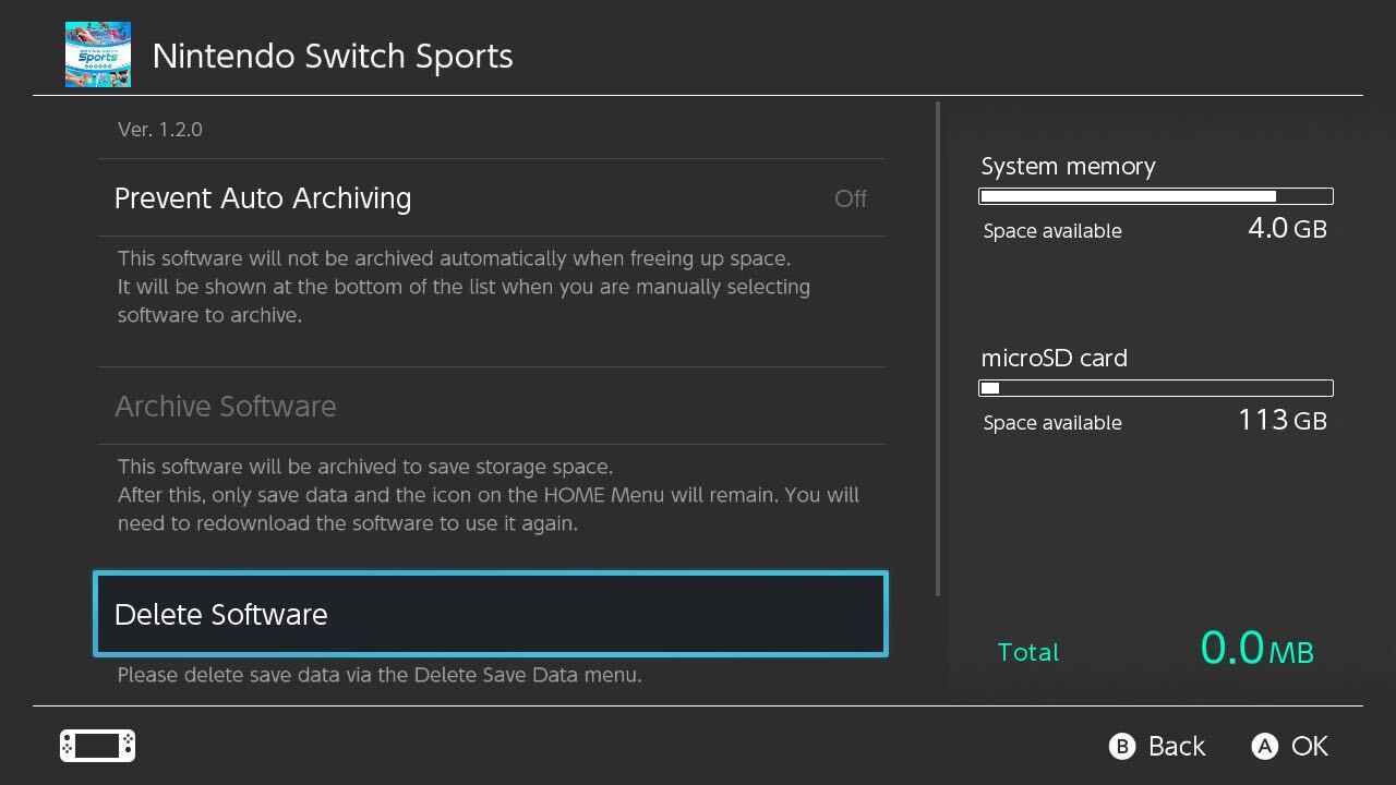 How to delete games on Nintendo Switch