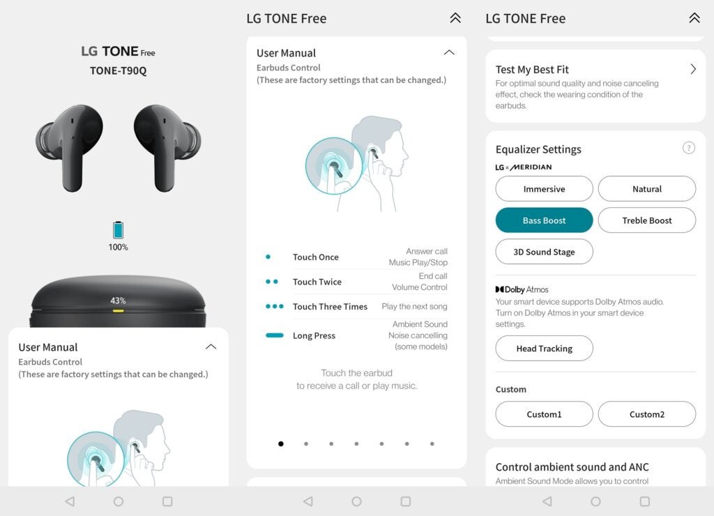 LG Tone Free UT90Q app