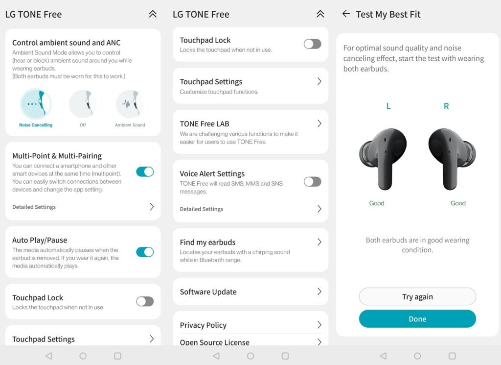 LG Tone Free UT90Q app customisation