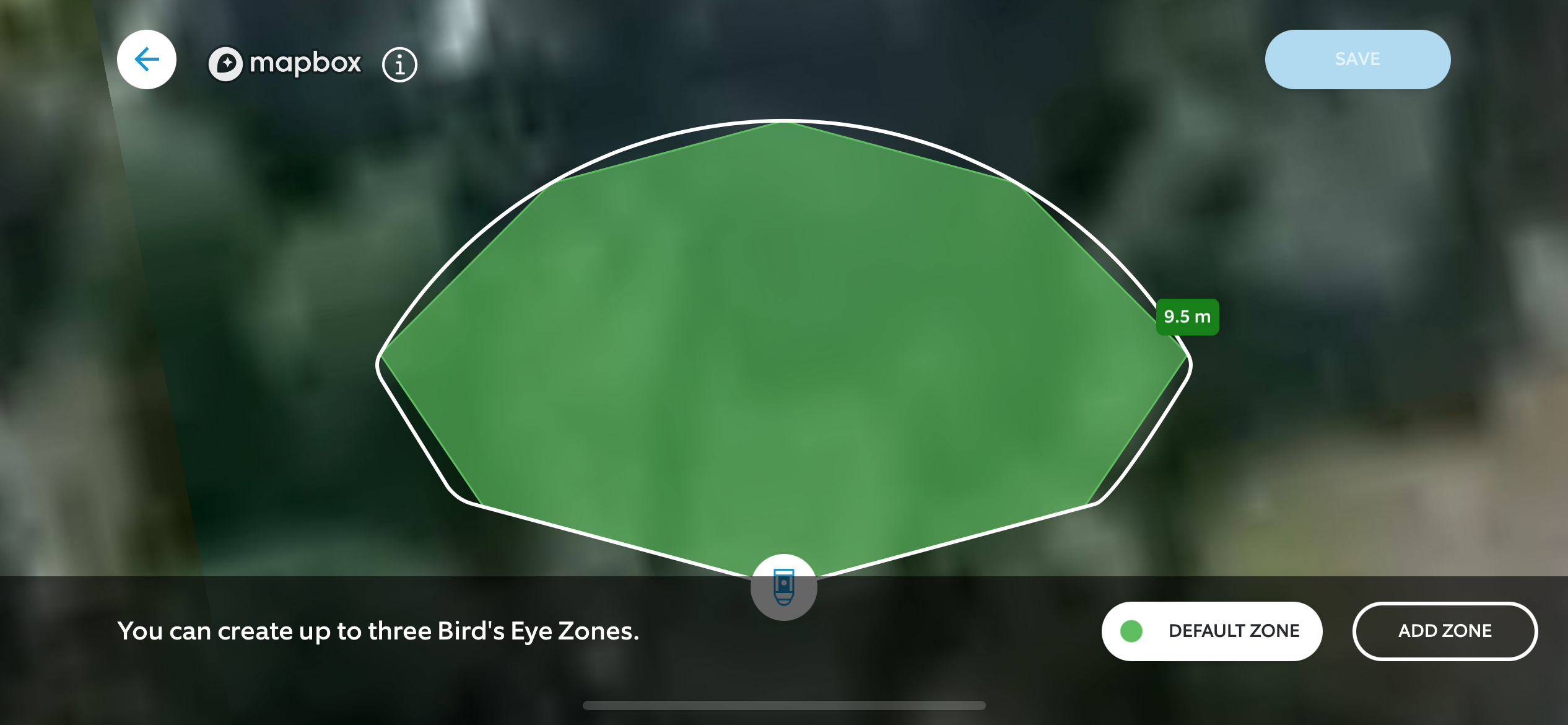 Creación de zonas a vista de pájaro con Ring Spotlight Cam Pro