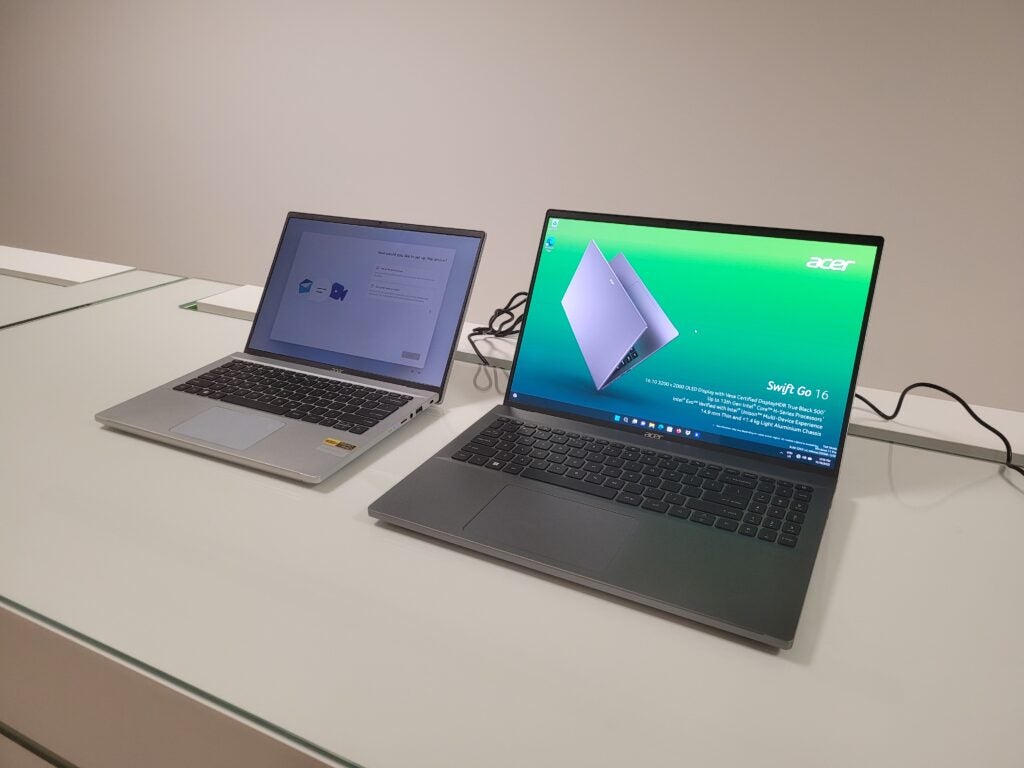 16-inch and 14-inch Swift Go laptops