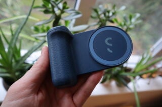 The ShfitCam SnapGrip features a textured material across the side
