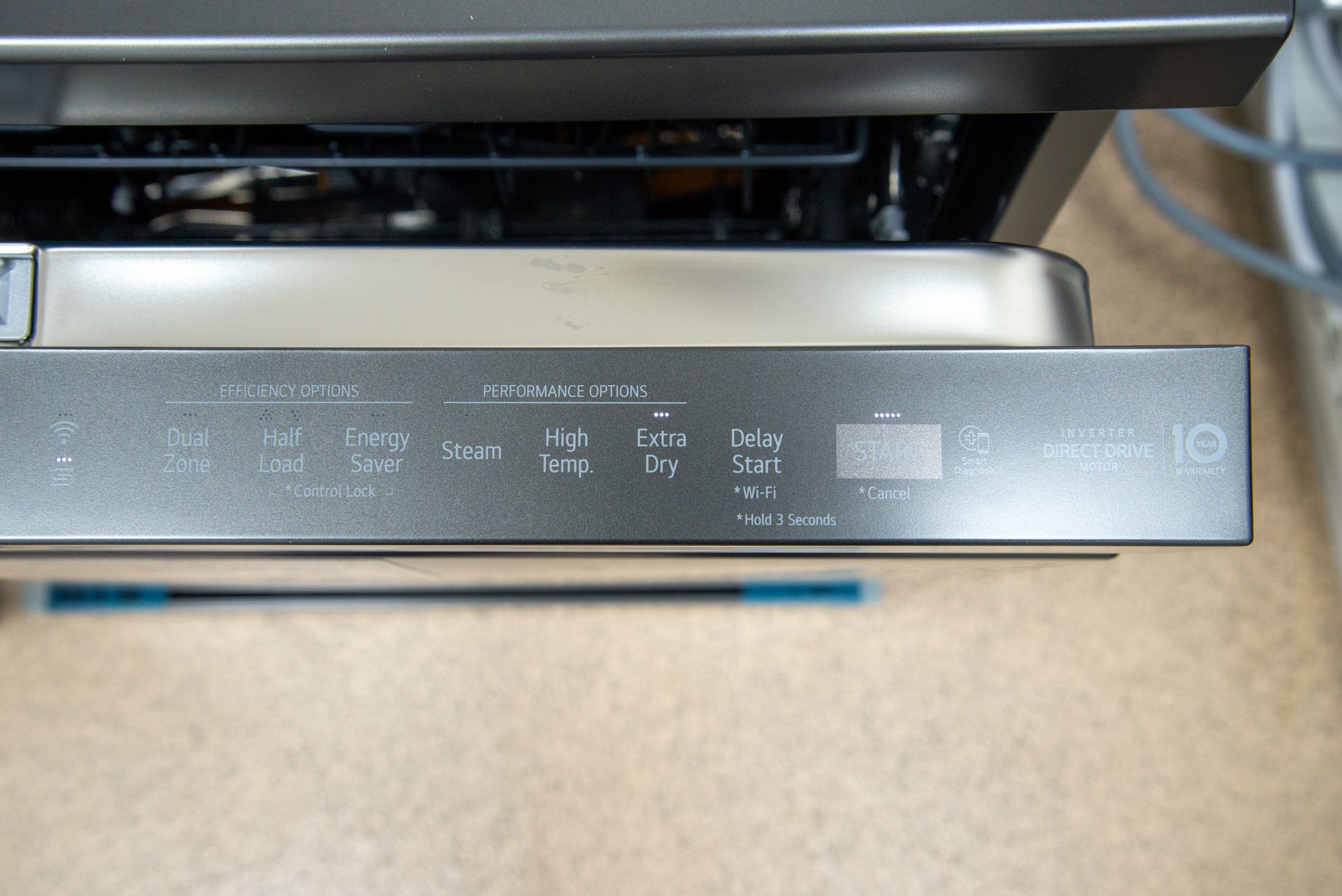 LG TrueSteam QuadWash DF455HMS Freestanding Dishwasher extra options