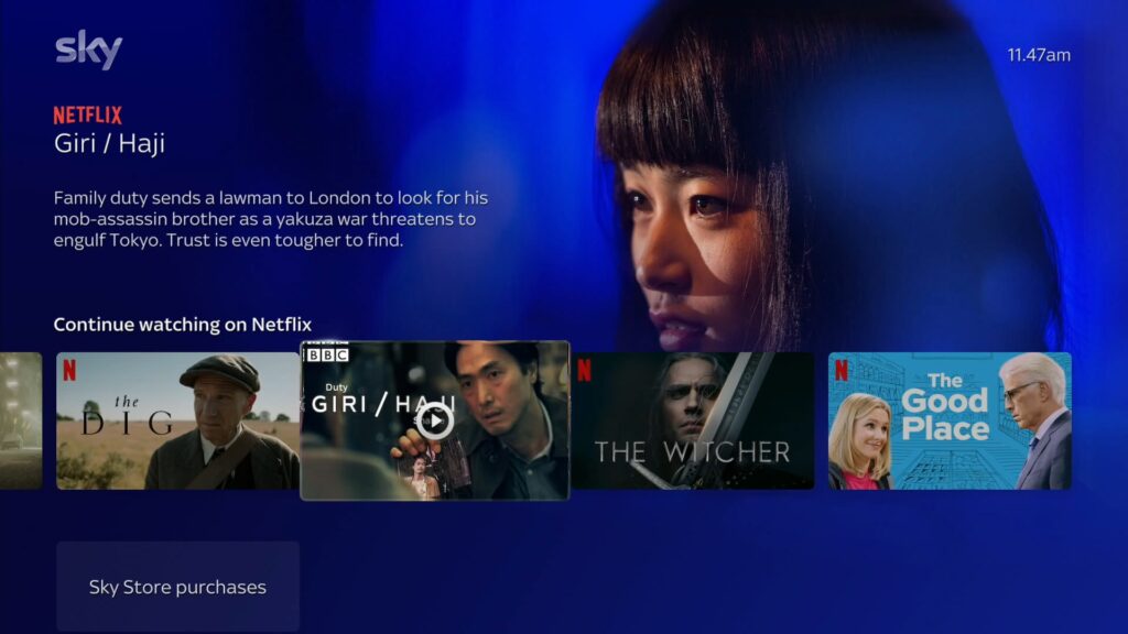 Sky Stream Netflix Continue Watching stream