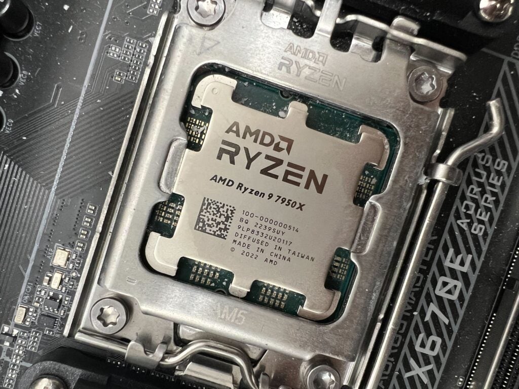AMD Ryzen 9 9750X processor in unit