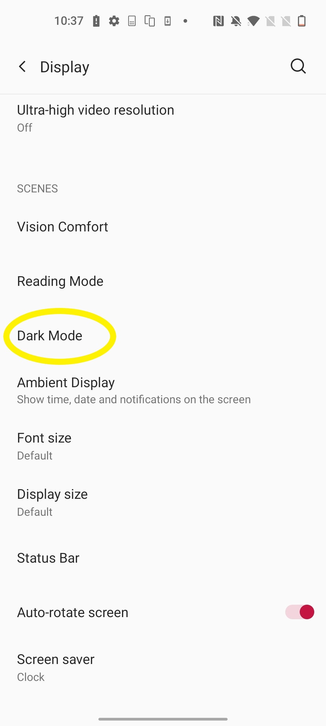 Cara mengaktifkan mode gelap di OnePlus