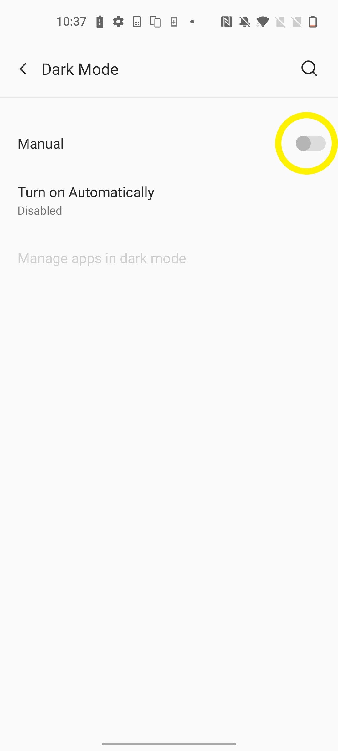 Cara mengaktifkan mode gelap di OnePlus