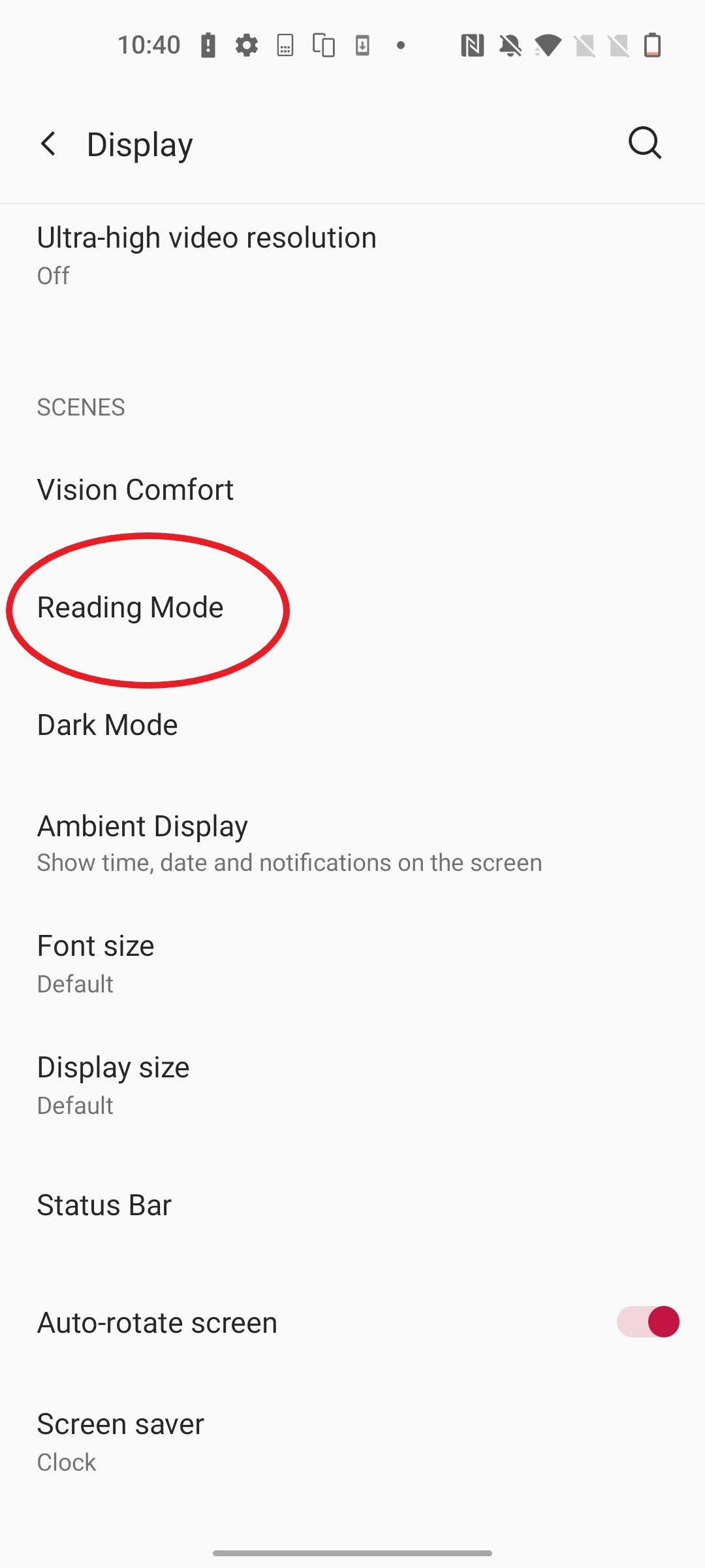 How to use Reading Mode on OnePlus