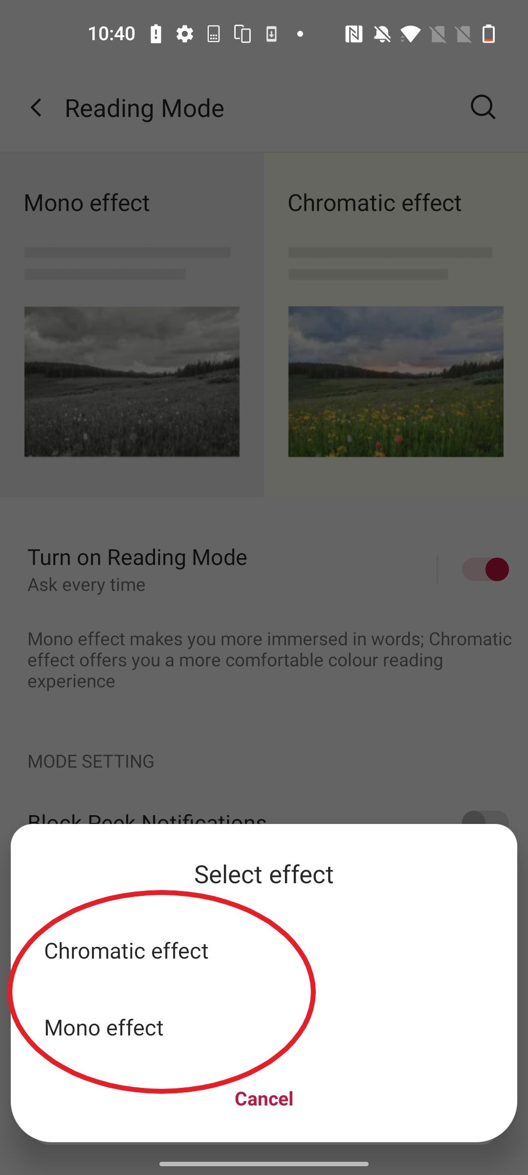 How to use Reading Mode on OnePlus