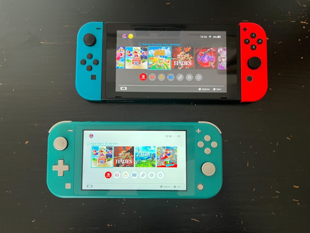Nintendo Switch and Lite consoles