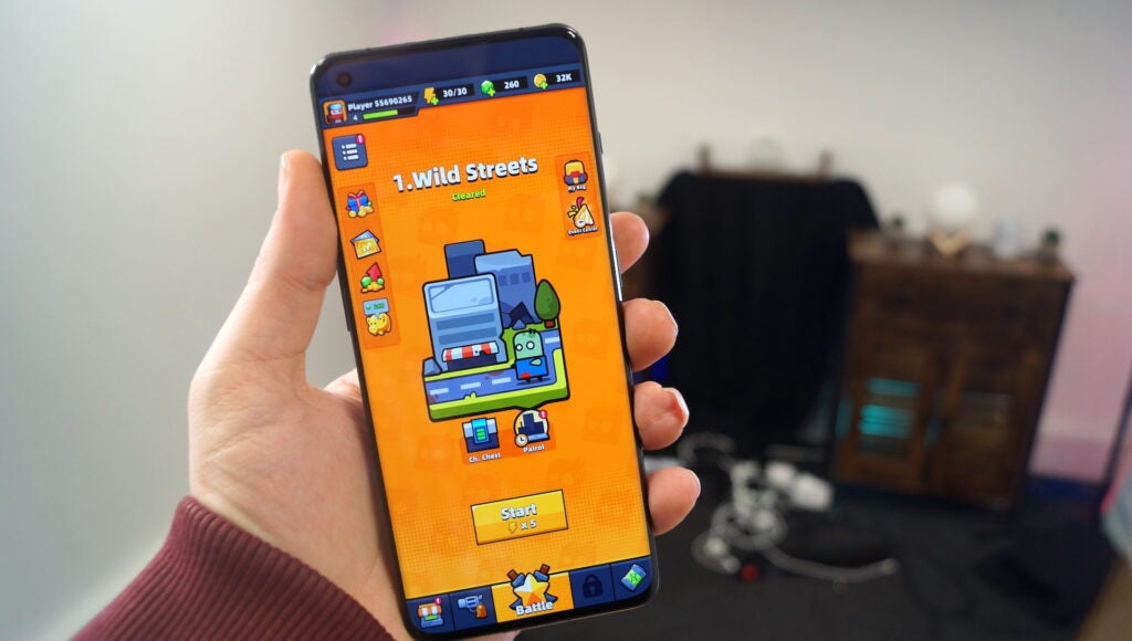 OnePlus 11 with a game on-screen