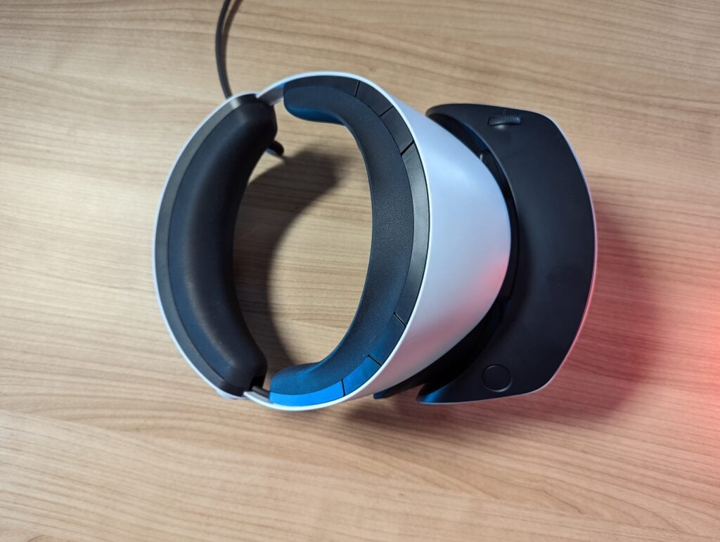 A top-down view of the PlayStation VR 2