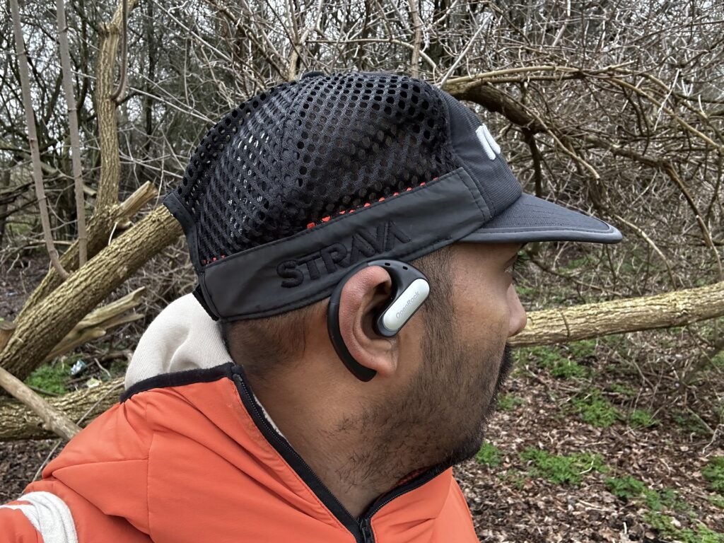 oneodio openrock pro worn by reviewer