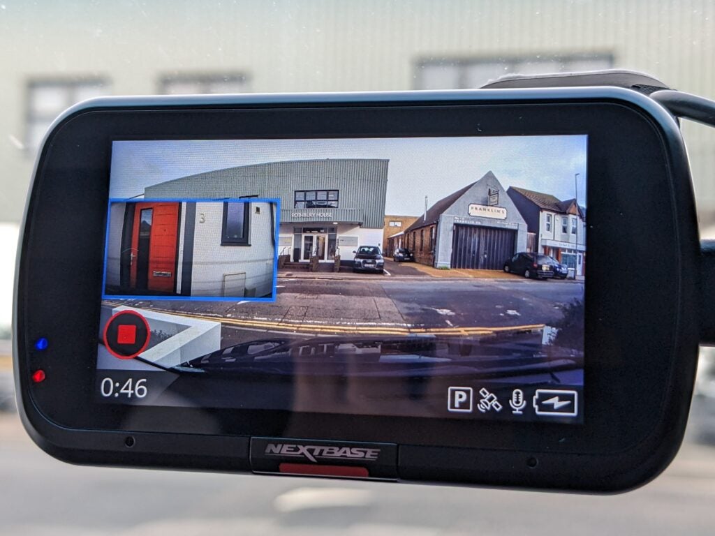 Nextbase Rear Window Camera view from dash cam