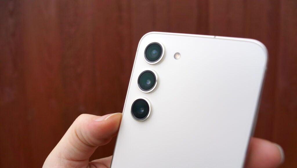 Close up of the the Samsung Galaxy S23 rear cameras