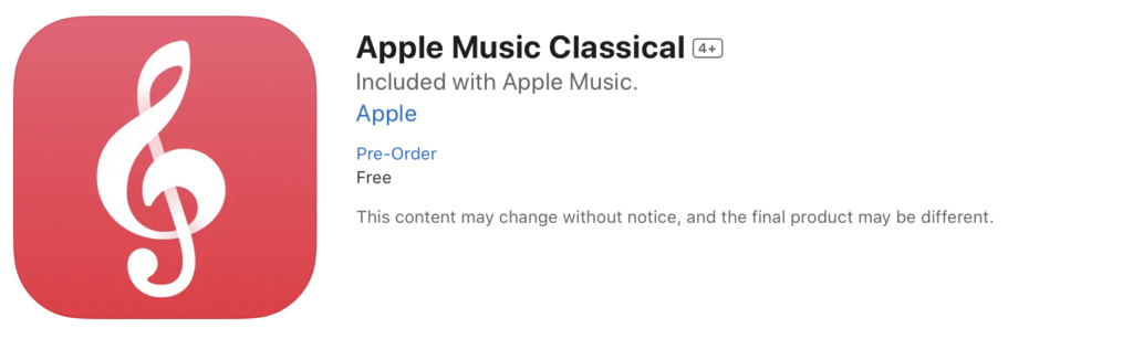 Apple Music Classical App