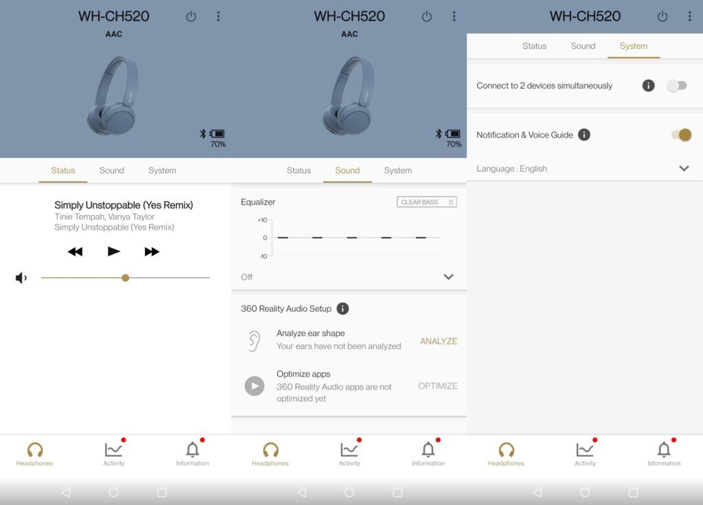 WH-CH520 Headphones app