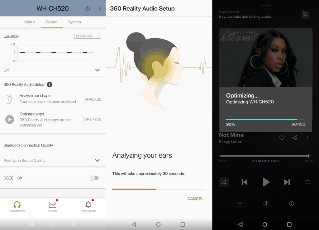 WH-CH520 Headphones app 360 Reality Audio